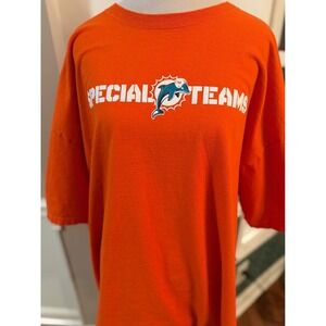 Hanes Miami Dolphins Special Teams Graphic T-Shirt Orange Mens 3XL NFL Football